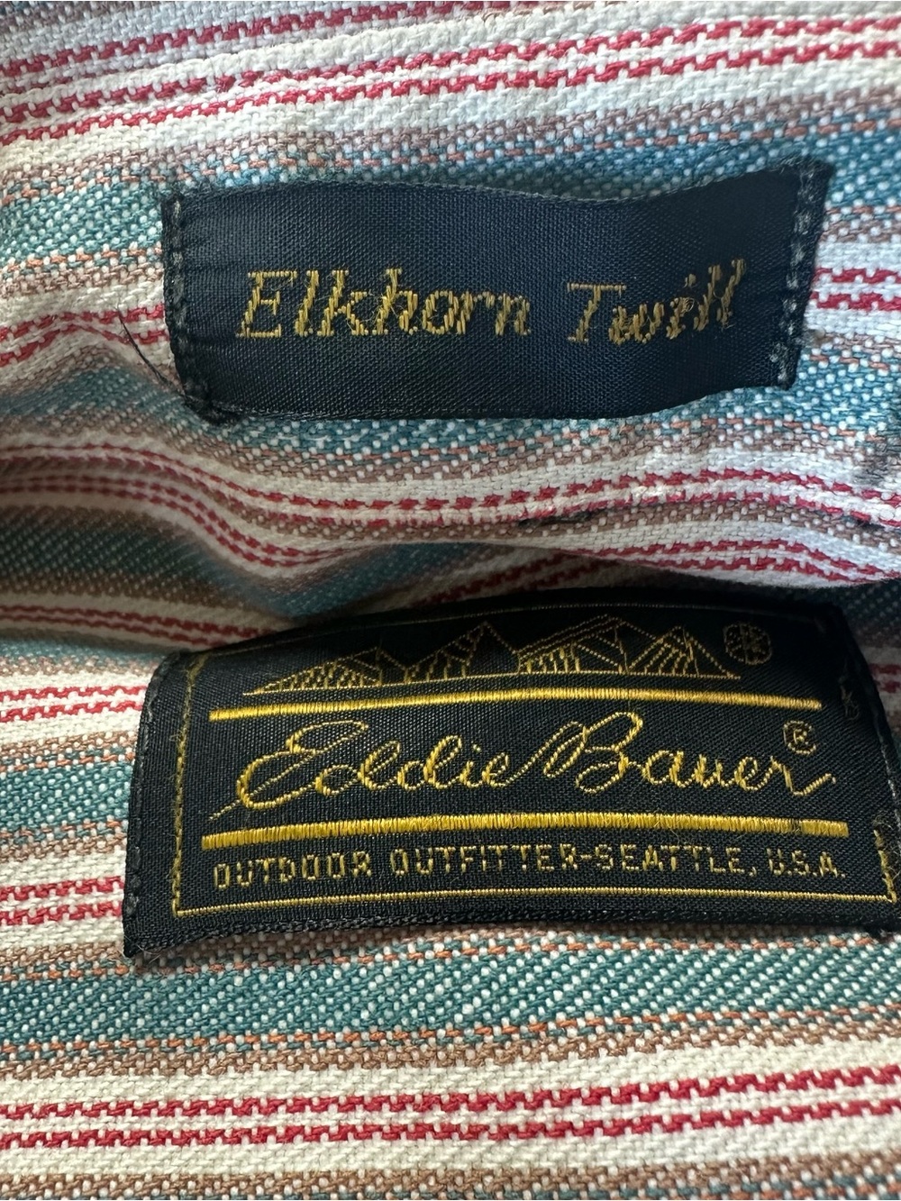 Vintage Eddie Bauer Elkhorn Twill Long Sleeve Button Up Shirt Mens XXL 2XL Tall